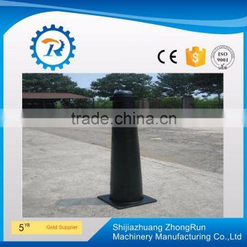 robust sphere shaped cast iron bollard with ringed base