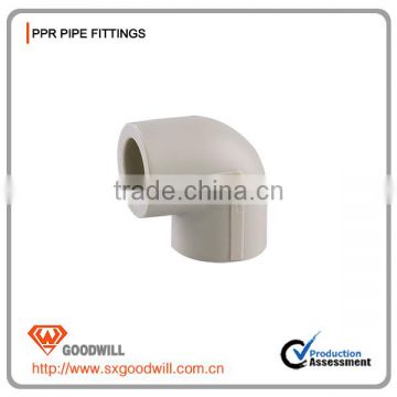 Hot sell plastic material ppr pipe fitting gray elbow china supplier