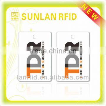 PVC lamination rfid key tag with metal ring