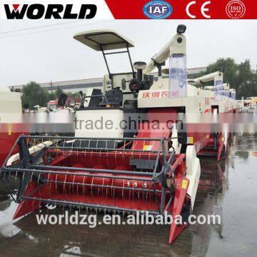 small rubber track paddy field farm machine mini soybean combine harvester