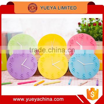 fashion modern round candy color alarm clock tic tok clock