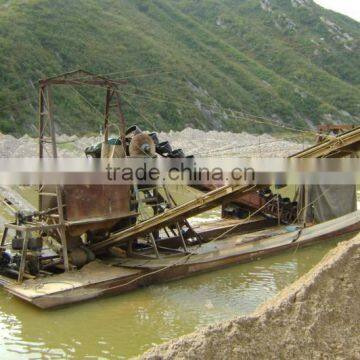 Bucket and Chain Equipment of Gold Extraction Overwater photo-3