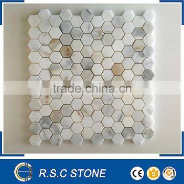 Calacatta Gold Hexagon Marble Mosaic 12*12 Tile for Sale