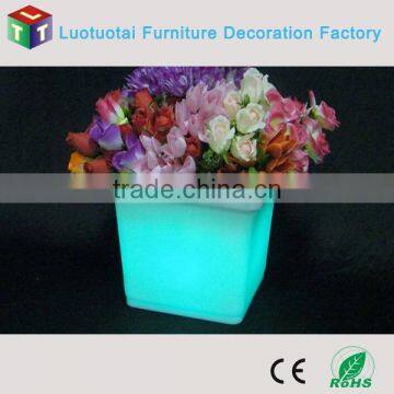 colourful plastic multicolor change lighted up led flower pot/vase