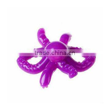 2014 new design octopus silicone rubber baby toothbrush