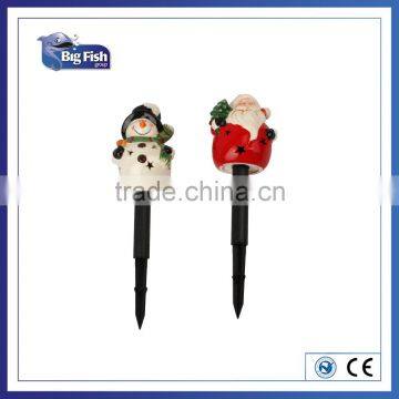 Christmas Ceramic Solar LED stake light pin lamp