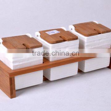 high quality wholesale ceramic spice collection /spice boxes wholesale/3pcs set ceramic spice pots whole sale