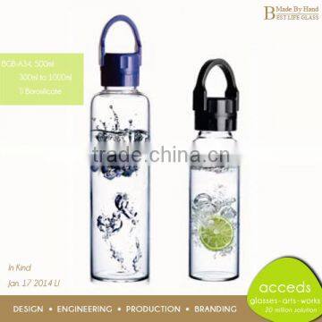 Made-By-Hand Glass Water Bottle photo-5