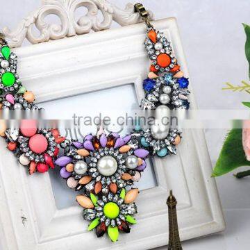 Colorfull fashion handmade necklace jewelry necklace for lady