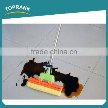 Toprank High Quality Wet And Dry Cleaner Three Roller Sponge Foam Cleaning Mop Telescopic Handle PVA Sponge Mop With TPR Handle photo-3
