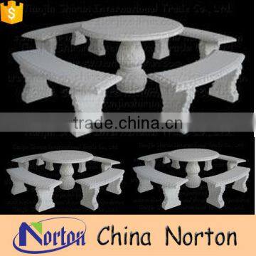 Custom new design natural stone restaurant table and bench NTS-B016Y