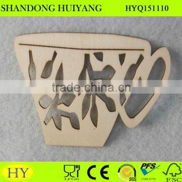 custom design cheap unfinished plywood coaster wholesale