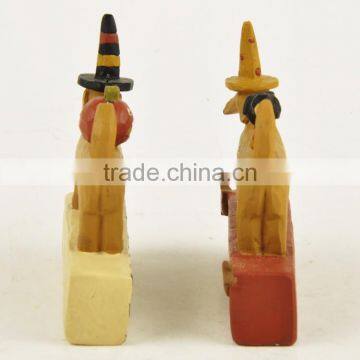 Custom Halloween Dressed Puppy Figurine With Pumpkin photo-4