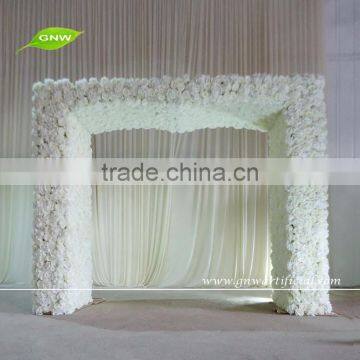 GNW FLWA1705001 White Rose and Hydrangea Wedding Flower Arch for Wedding Backdrop photo-2