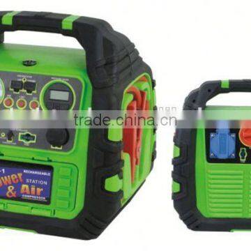 163554 6 in 1 8 LED Work Light 100PSI Air Compressor 150W Power Inventer Jump Starter photo-2