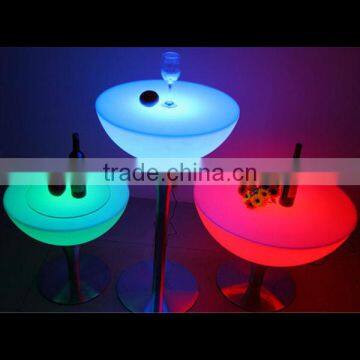 high LED cocktail table for wedding led illuminated furniture bar table