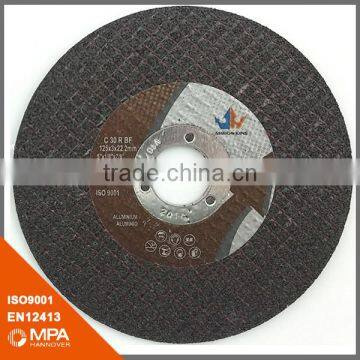 5" 125x3x22.23mm Resin Bonded Reinforced Aluminium Cutting Wheel