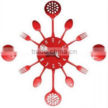 Hot Selling Household Creative Cutlery Metal Wall Clock photo-3