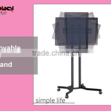 High quality television stand with casters, metal TV monitor display bracket