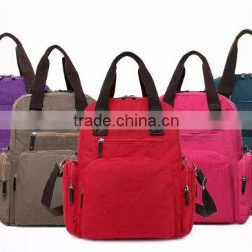 Handle and Shouldler Nylon Diaper Bag Backpack photo-3