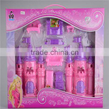 2016 new fashion kids furniture toy plastic castle play set