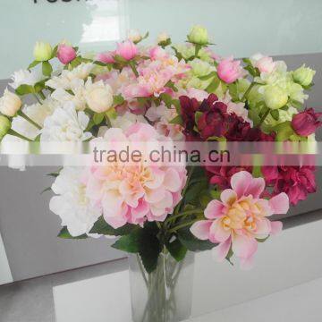 67cm single stem zinnia artificial flowers making for home decoration in foshan china