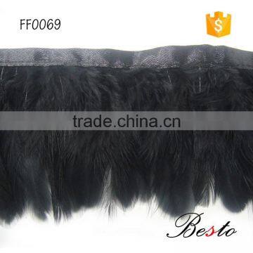 Clothes decoration dyed black feather for carnival party