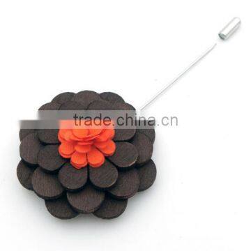 Handmade Men's Gift Wooden Lapel Pins photo-4