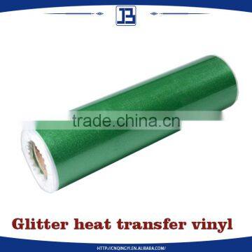 Good quality green glitter heat transfer film for garment