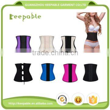 Women waist training slimming steel boned body shaper latex waist trainer corset