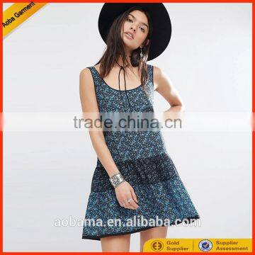 fashion style women printed cheap Western design amazon dresses