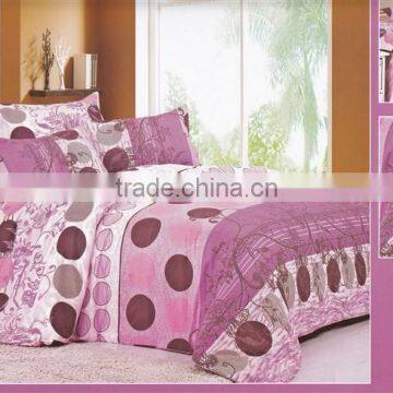 queensize flower design digital printing diamond velvet hotel home bedding set