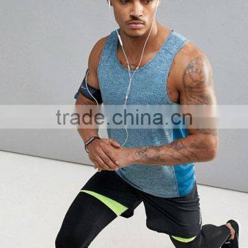 High Quality New Design Summer Cooling Custom Blue Gym Wear Comfortable 100% Polyester Fashion Men Muscle Sport Tank Tops photo-4