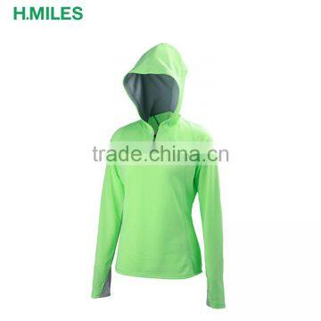 OEM ODM Slim Fit Half Zip Sport Running Hoody T-shirt photo-3