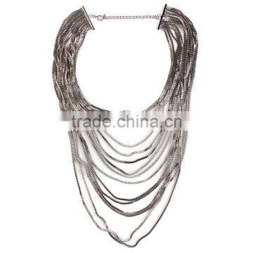2016 Europe and the United States the New Multilayer Long Thin Chain Necklace photo-4