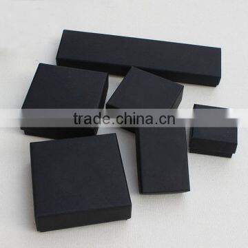 Eco-friendly Black Jewelry PU Leather Box With Sponge Inside Logo Printed PU Jewelry Box Gifts Cheap Jewelry Box photo-6