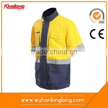 Cheap 100% polyester wholesale safety shirts with 5cm Reflective tapes