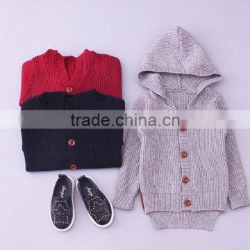 TC16020 Wholesale spring and autumn children's clothing kids baby long knitted sweater coat