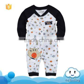 AR-270B 2017 Autumn high quality unisex baby clothes ball design cotton romper infant toddlers pajamas