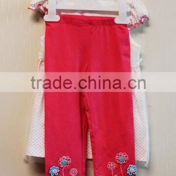 2016 Lovely Style Baby Dress Set Knitted Printed 100% Cotton Summer Dress TP-7751 photo-3