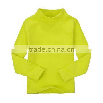 custom spring/autumn/winter fashion baby cotton spandex lycra infant garment long sleeve high collar baby t-shirt