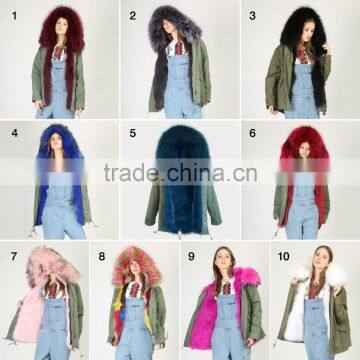 Myfur Long Parka Luxury Real Thick Fox Body Fur Trimmed Hood Popular Parka photo-6