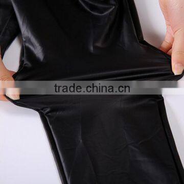 EY0046L Good Quality Fashion Design Autumn Winter Wear Leather Splicing Thick Women Leggings photo-2