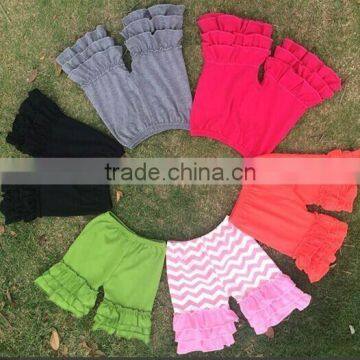 Wholesale ruffle series shorts for 2-8 years old girls knit cotton with good quality baby girl shorts