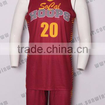 2016 Best Sublimation 100% Polyester Basketball Jersey Custom Logo Design Latest Basketball Jersey photo-4