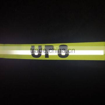 Cheap Custom Printing Magic Tape Elastic Reflective Armband Bracelets photo-3