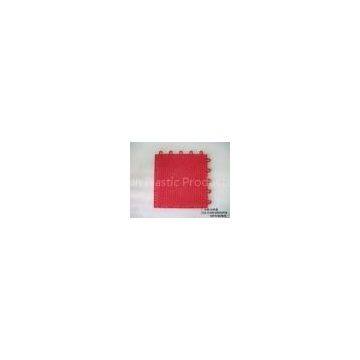Indoor Basketball Flooring, Red Plastic Suspended Modular Interlocking Sports Floor