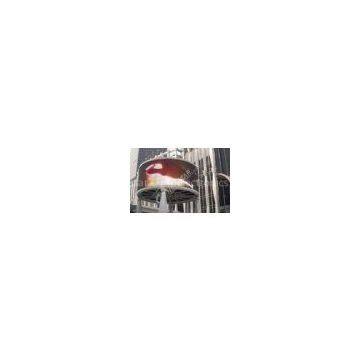 DIP P10 Outdoor Curved LED Display For Bus Station , 7000 cd/m2