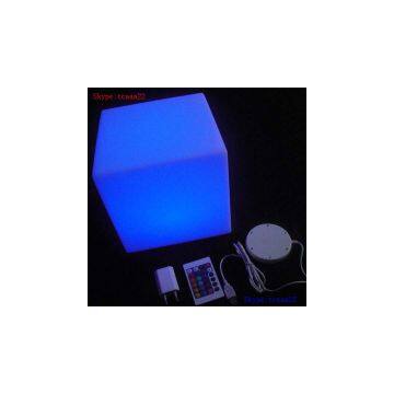Illuminated Led Plastic Cubes Display photo-2