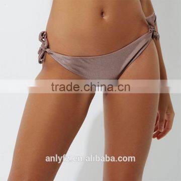 2017 China Factory Wholesale Swimwear Women Sexy Pink Self-tie Bikini Set